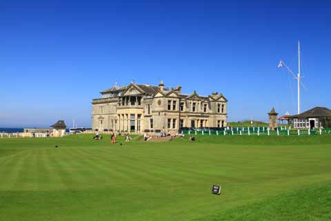 Old Course St Andrews and the Royal and Ancient Golf Club Clubhouse