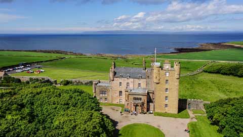 Castle and Gardens of Mey seen from above