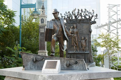 Emigration Statue in Halifax, Nova Scotia