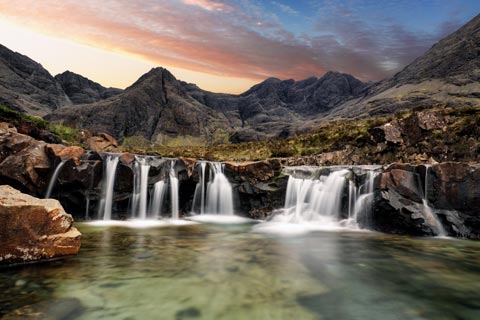 The Fairy Pools at Sunset