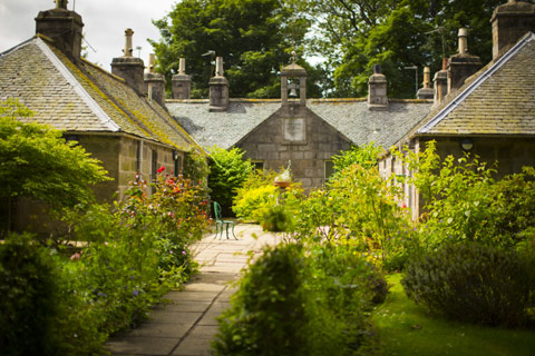 small secluded cul-de-sac of old houses amongst gardens in Old Aberdeen