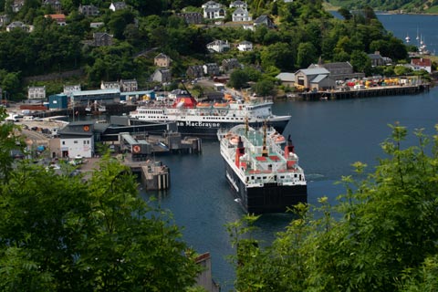 Ferries berthed in Oban