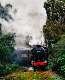 The Jacobite Steam Train heading to Mallaig
