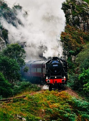 Jacobite Steam Train at speed