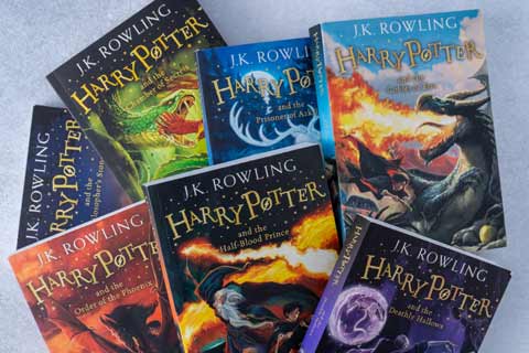 A selection of Harry Potter Books