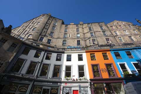 Colourful buildings in Victoria Street