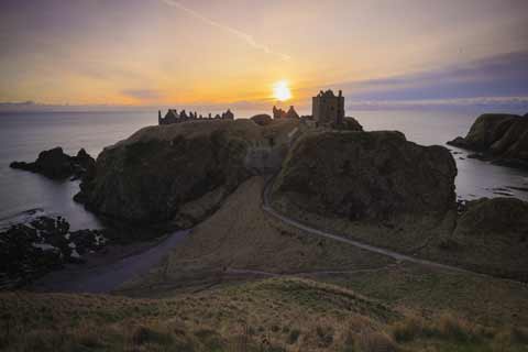 Dunnottar Castle at sunset