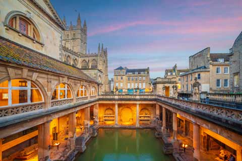The Roman Baths in the Georgian city of Bath