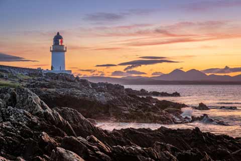 Sunrise at Port Charlotte lighthouse, Islay