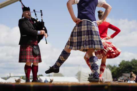 Highland Dancers competing at a Highland Games