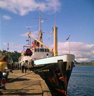 MV Claymore loading cars by winch