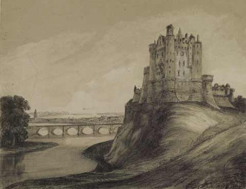 Jacobite sketch of Inverness Castle