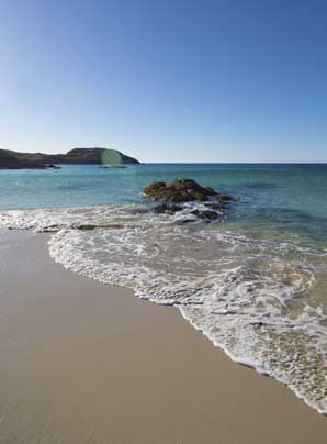 The white sands of Achmelvich Beach