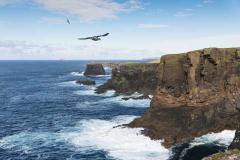 Eshanesh Cliffs are pounded by the waves of the North Atlantic