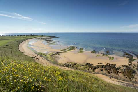 Looking over West Bay towards Elie and Earlsferry