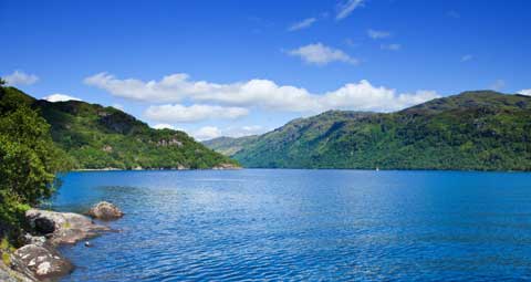The dramatic mountain scenery of Loch Lomond