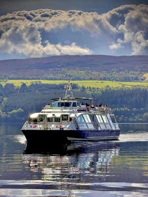 Cruise boat on Loch Ness