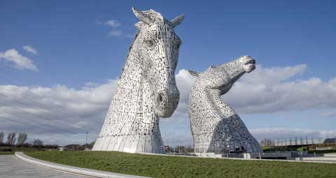 The Kelpies are the World's largest equine statues