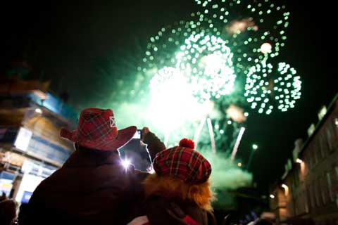 Fireworks at Edinburgh's Hogmanay