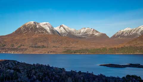Snow capped Torridon Mountains