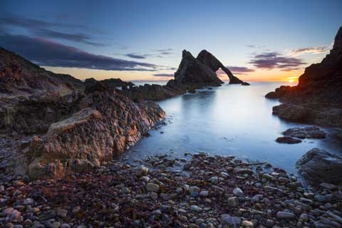 Bow Fiddle Rock at Portknockie