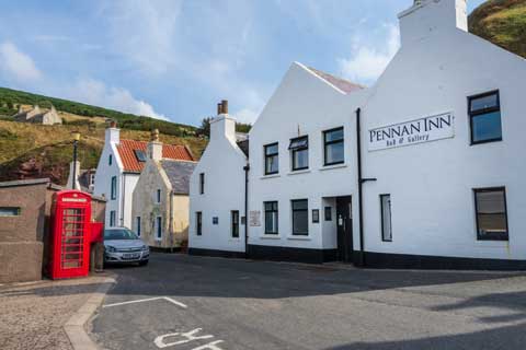 The famous red telephone box in Pennan