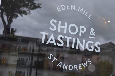 Eden Mills Shop sign at St Andrews