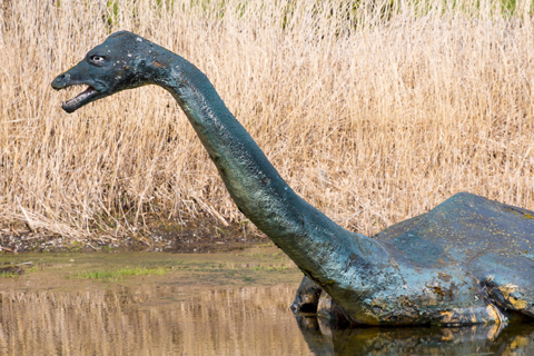 A model of the head and neck of Nessie, the Loch Ness Monster