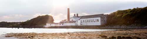 Looking over the beach to Lagavulin Distillery