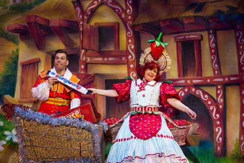 Ealine C Smith performs in the Kings Theatre Glasgow Pantomime