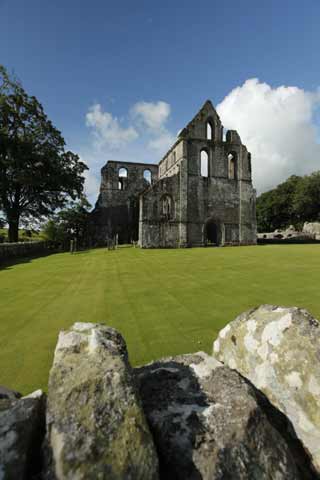 Tranquil view of Dundrennan Abbey