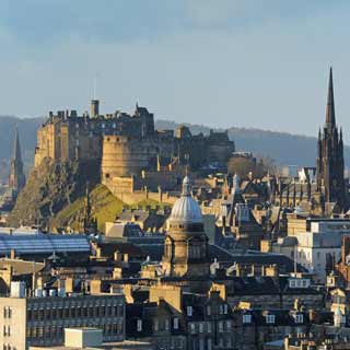 Edinburgh Castle dominates the city skyline