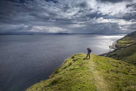 Clifftop photographer on Skye