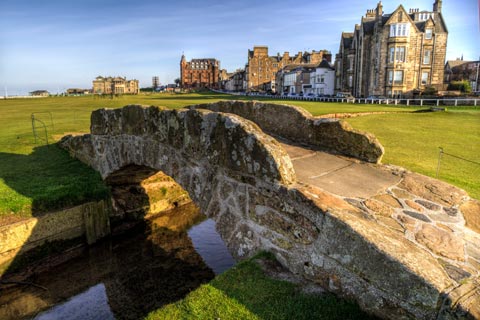 Swilcan Bridge at the Old Course in St Andrews