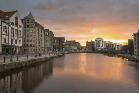 The Shore at Leith seen at dusk