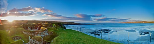 Skara Brae at sunrise 