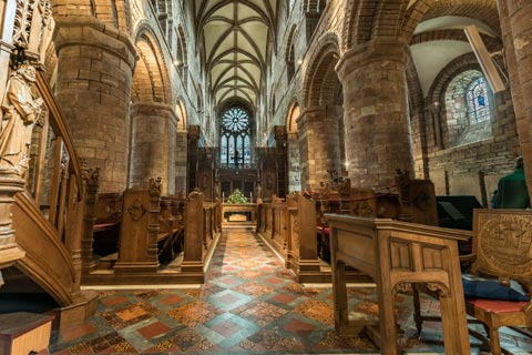 Impressive interior of St Mangnus Cathedral