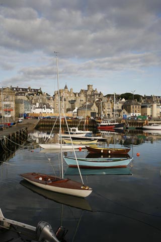 Boats moored in Lerwick Harbour