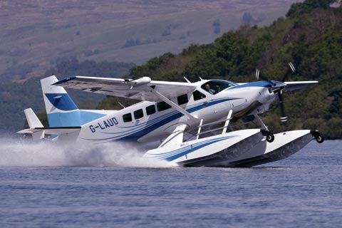Seaplane taking off from Loch Lomond