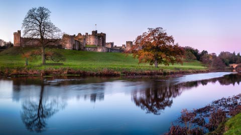 Alnwick Castle and River Aln