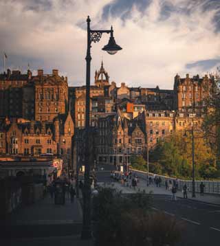 The towering buildings of Edinburgh's Old Town