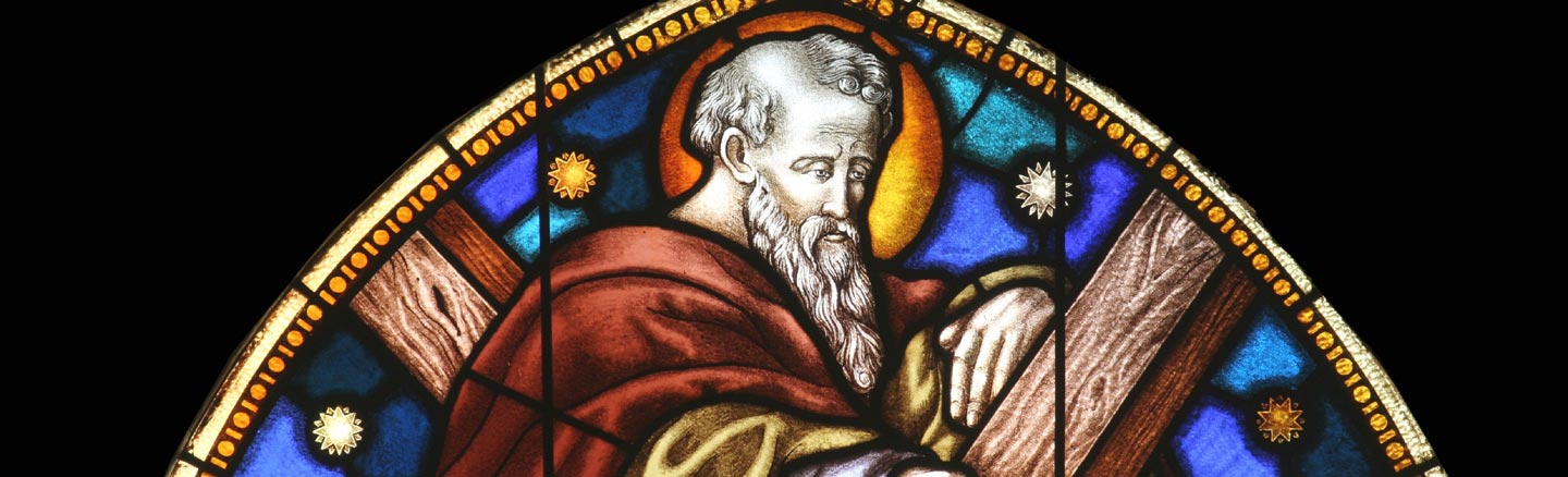 Saint Andrew in Stained Glass