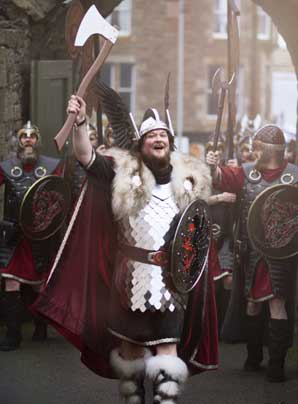 Up Helly AA takes place in Shetland each January