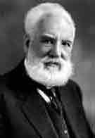 Alexander Graham Bell, black and white photograph of elderly man with white hair and beard