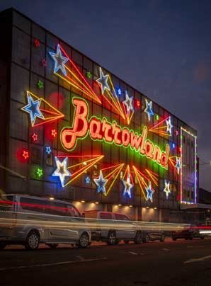 Colourful exterior of the Barrowlands Ballroom