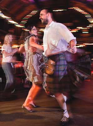 Dancers at a ceilidh