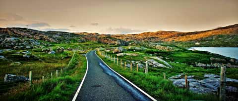 A single track road in the Highlands