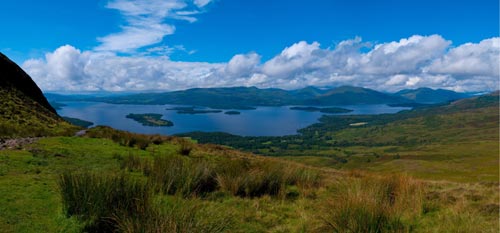 Panoramic view of Loch Lomond