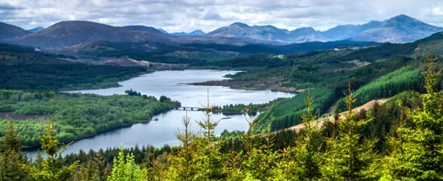 Loch Garry in the Scottish Highlands