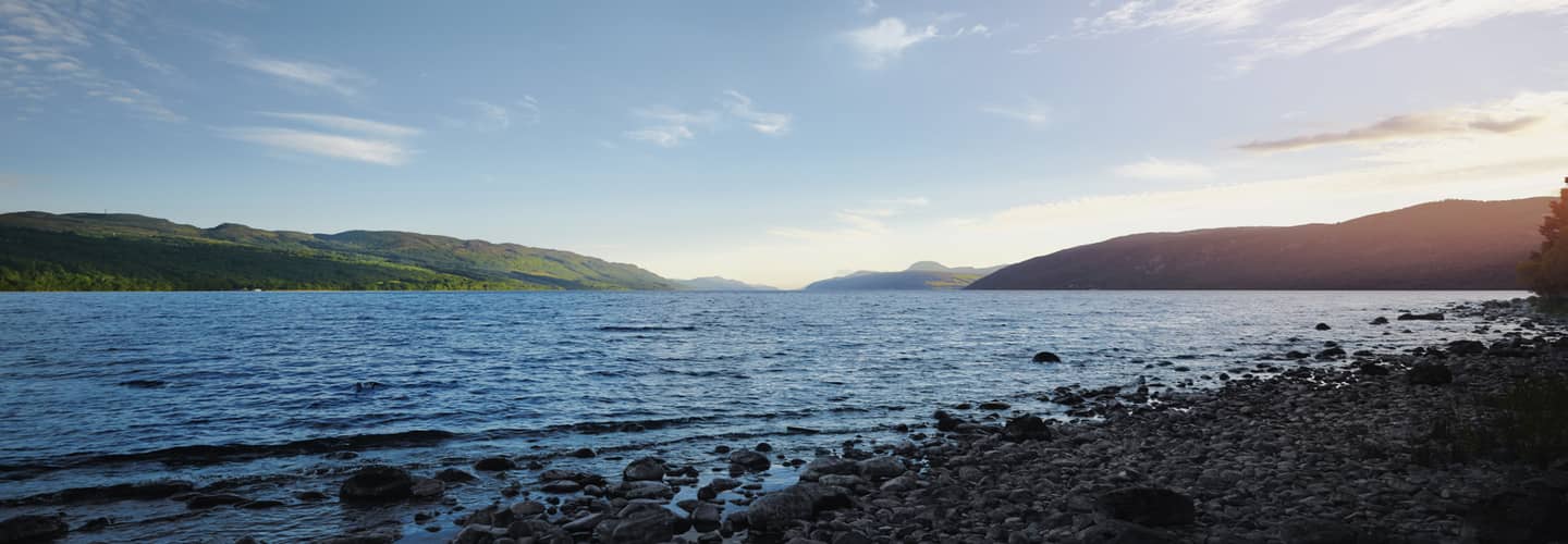 Image of Loch Ness from the shore.
